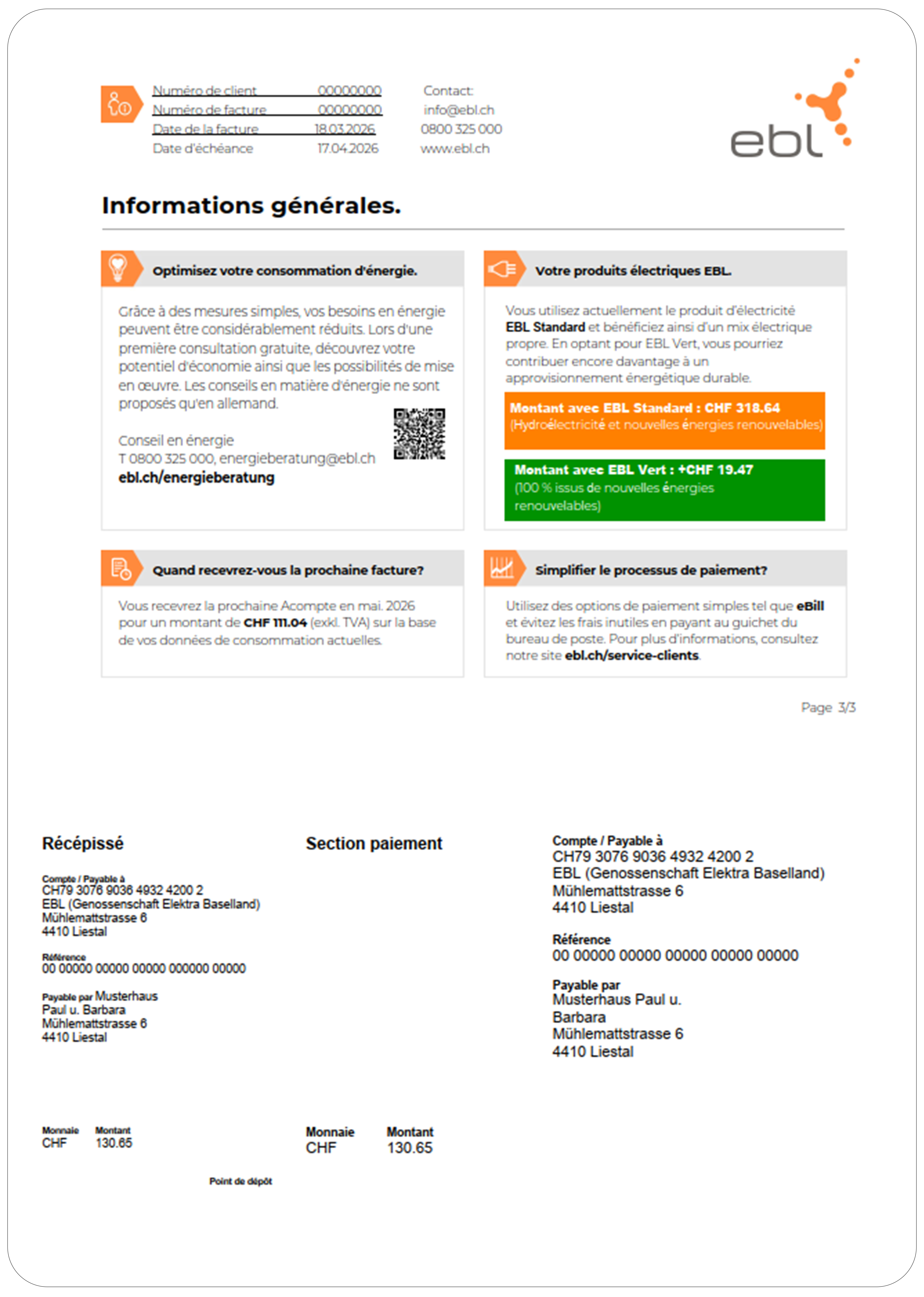 Page d'information